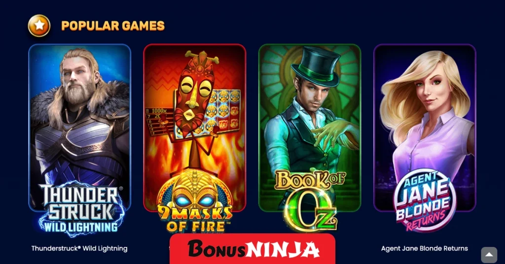 Yukon gold casino popular games