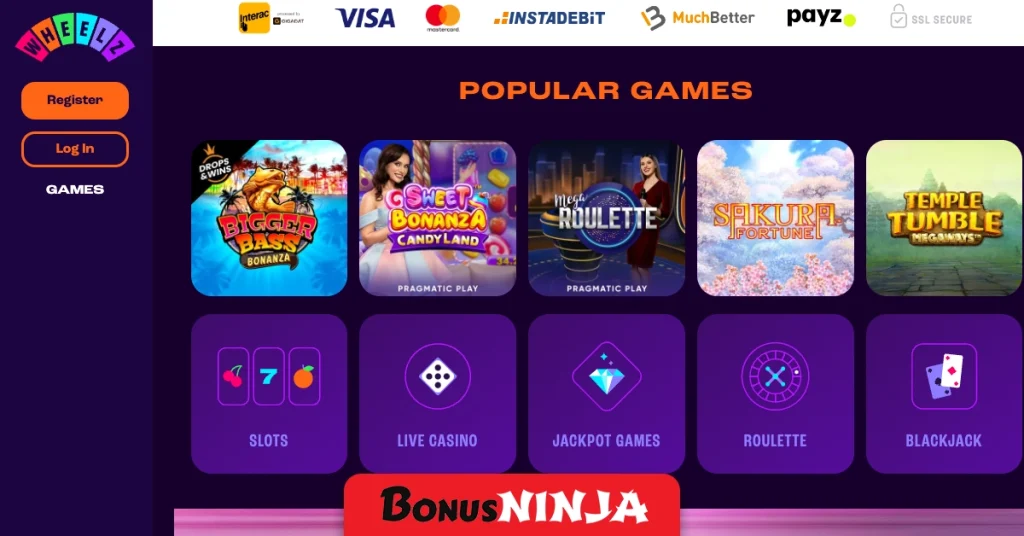 Wheelz frontpage