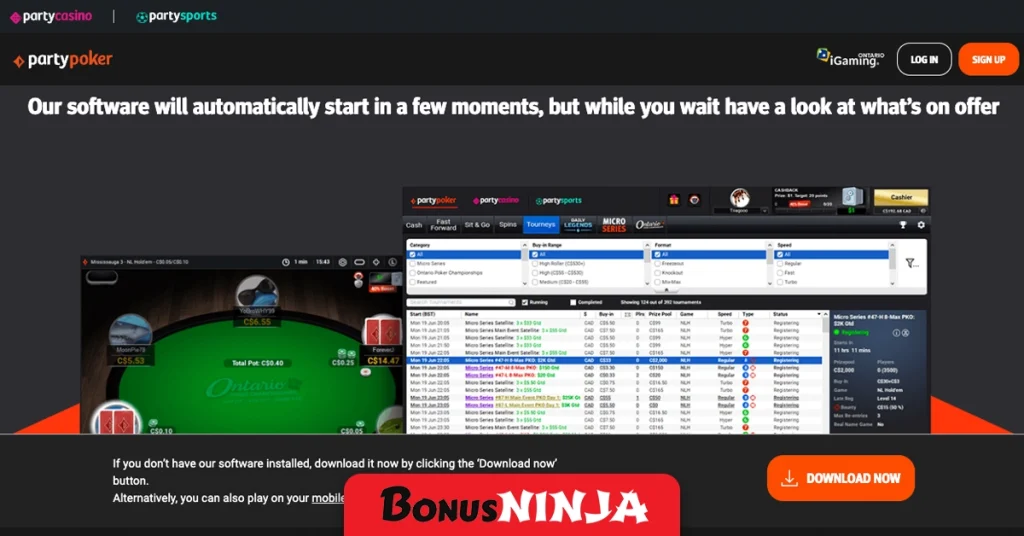 Party poker poker app