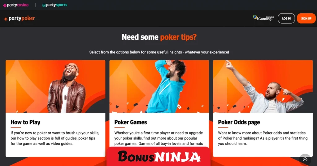 Party poker poker tips