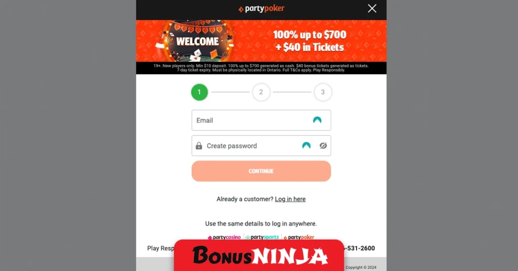 Party poker sign up