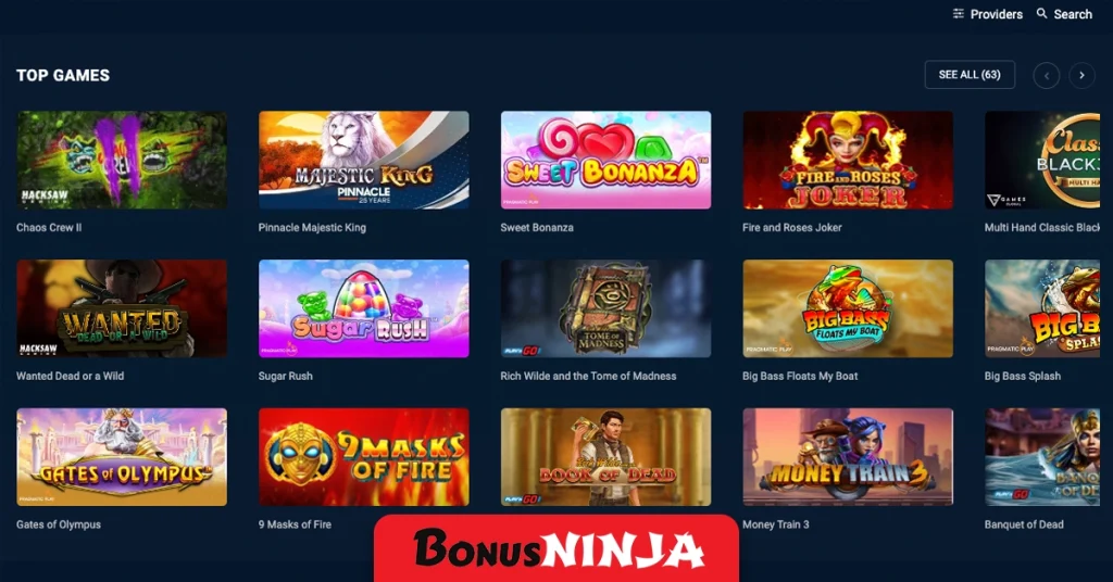 Pinnacle game selection