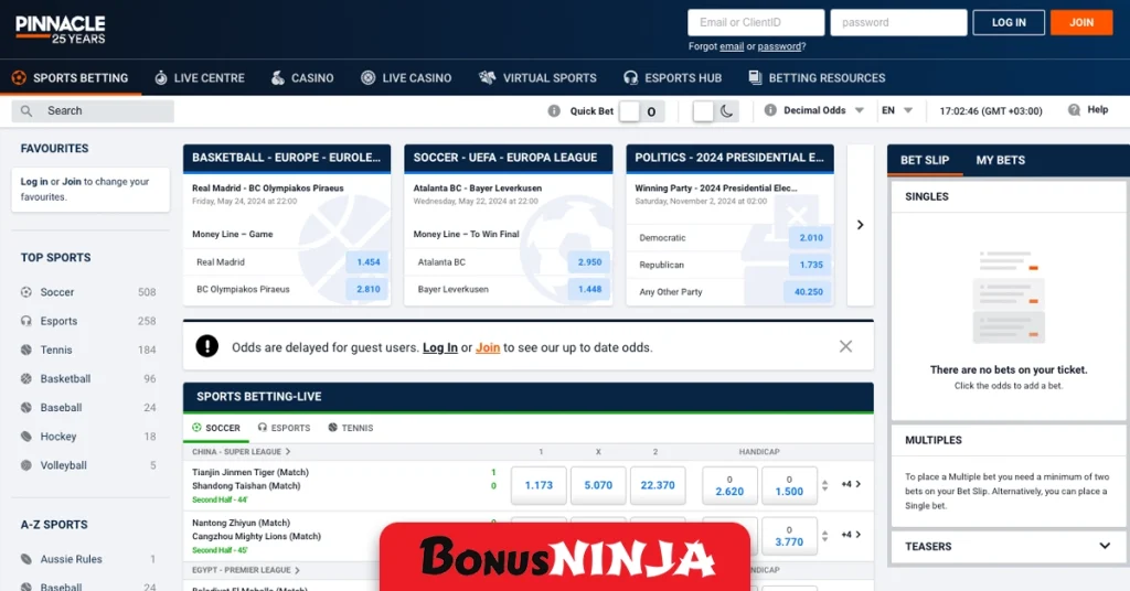 Pinnacle sportsbook